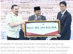 Presiden Prabowo Saksikan Secara Langsung Penyerahan Hasil Sitaan Uang Negara Sebesar Rp.11,4 Trillun Oleh Kejaksaan Agung