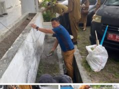 Disdukcapil – KB Sulut Gelar Kerja Bakti di Halaman Kantor Gubernur